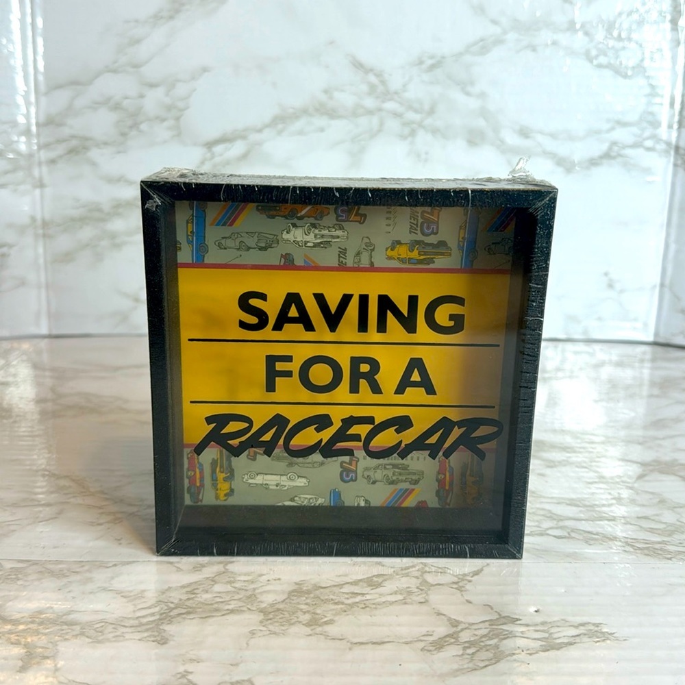 Saving for‎ a race car piggy bank Christmas gift